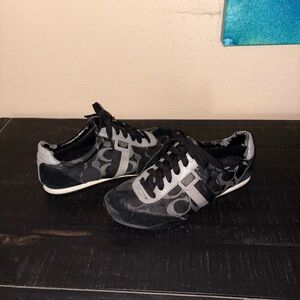 Coach Black & Gray Sneakers casual trainers designer footwear lace up shoes